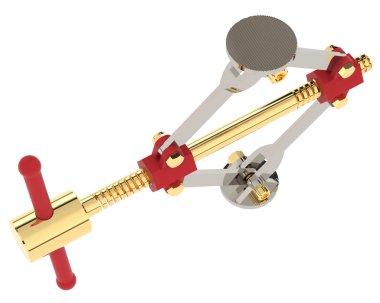 Tesisatçı arabası beyaz arka planda izole edilmiş. 3d görüntüleme - illüstrasyon