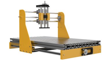 Tesisatçı arabası beyaz arka planda izole edilmiş. 3d görüntüleme - illüstrasyon