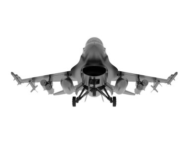 Savaş uçağı beyaz arka planda izole edildi. 3d görüntüleme - illüstrasyon