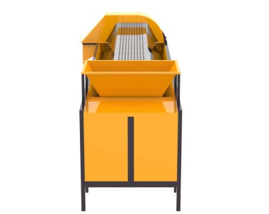 Endüstriyel balık makinesi beyaz arka planda izole edilmiş. 3d görüntüleme - illüstrasyon 