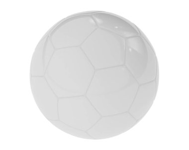 Futbol topu gri arka planda izole edilmiş. 3d görüntüleme - illüstrasyon 