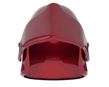 Beyaz arka planda ortaçağ miğferi