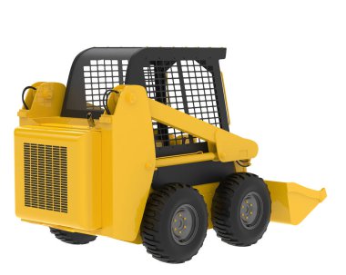 Yükleyici arka planda izole edildi. 3d görüntüleme - illüstrasyon