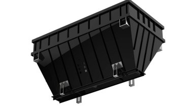 Endüstriyel huni arka planda izole edilmiş. Büyük yayınlar ya da baskılar için ideal. 3d görüntüleme - illüstrasyon 