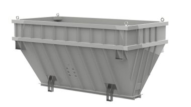 Endüstriyel huni arka planda izole edilmiş. Büyük yayınlar ya da baskılar için ideal. 3d görüntüleme - illüstrasyon 