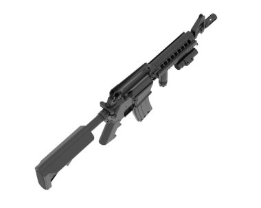 Makineli tüfek, silah, 3D resimleme