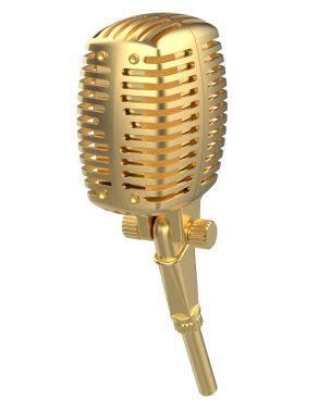 Mike arka planda izole edildi. 3d görüntüleme - illüstrasyon