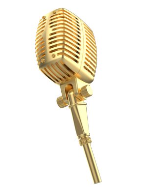 Mike arka planda izole edildi. 3d görüntüleme - illüstrasyon