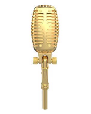 Mike arka planda izole edildi. 3d görüntüleme - illüstrasyon