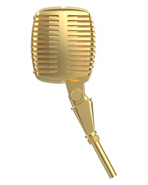 Mike arka planda izole edildi. 3d görüntüleme - illüstrasyon