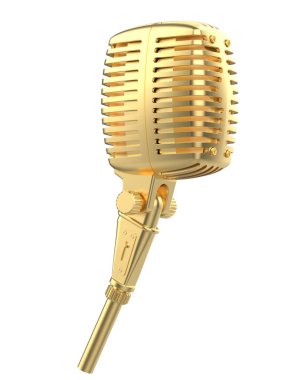 Mike arka planda izole edildi. 3d görüntüleme - illüstrasyon