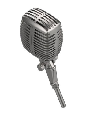 Mike arka planda izole edildi. 3d görüntüleme - illüstrasyon