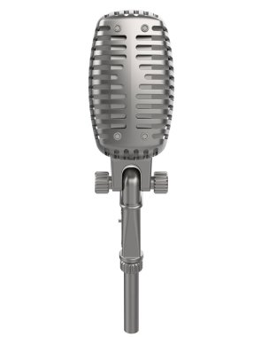 Mike arka planda izole edildi. 3d görüntüleme - illüstrasyon