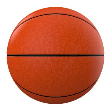 Basketbol topu arka planda izole. 3D görüntüleme - illüstrasyon