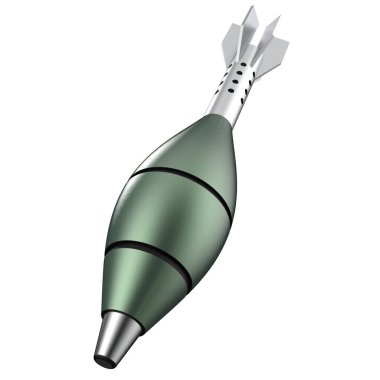 Havan topu beyaz arkaplanda izole edildi