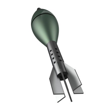 Havan topu beyaz arkaplanda izole edildi