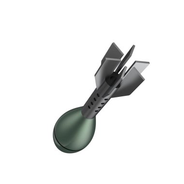 Havan topu beyaz arkaplanda izole edildi