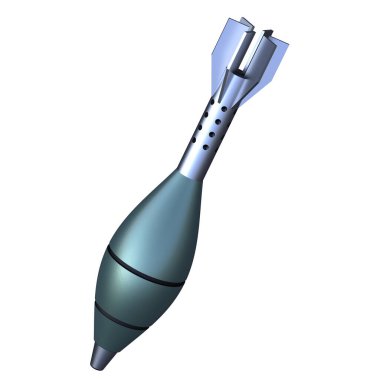 Havan topu beyaz arkaplanda izole edildi