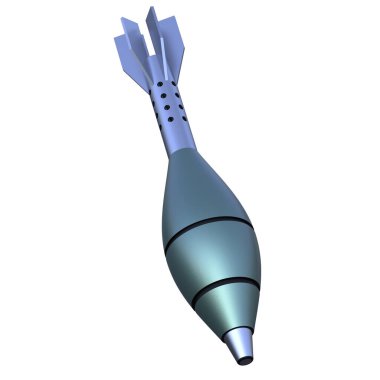 Havan topu beyaz arkaplanda izole edildi