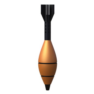 Havan topu beyaz arkaplanda izole edildi