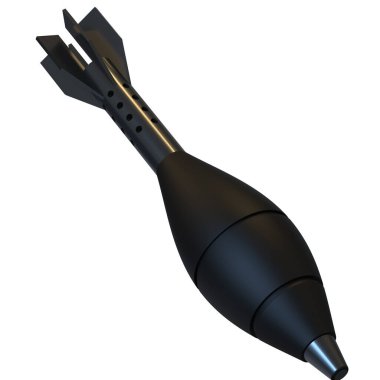 Havan topu beyaz arkaplanda izole edildi