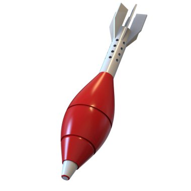 Havan topu beyaz arkaplanda izole edildi