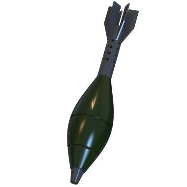 Havan topu beyaz arkaplanda izole edildi