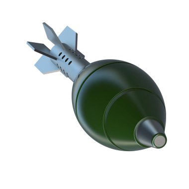 Havan topu beyaz arkaplanda izole edildi