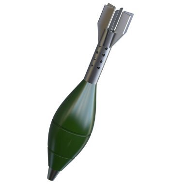 Havan topu beyaz arkaplanda izole edildi