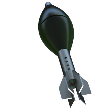 Havan topu beyaz arkaplanda izole edildi