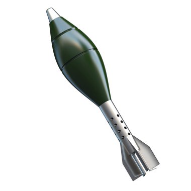 Havan topu beyaz arkaplanda izole edildi