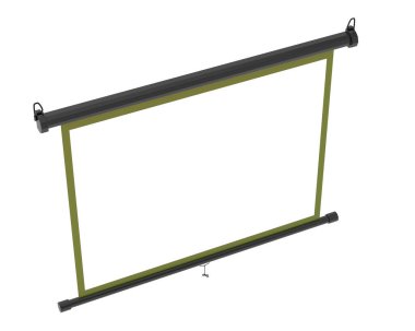 Bağlı ekran gri arkaplanda izole edildi. 3d görüntüleme - illüstrasyon