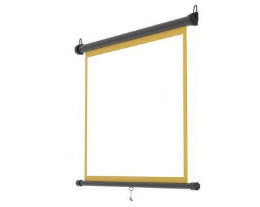 Bağlı ekran gri arkaplanda izole edildi. 3d görüntüleme - illüstrasyon