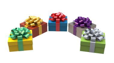 Mevcut kutular arka planda izole edildi. 3d görüntüleme - illüstrasyon 