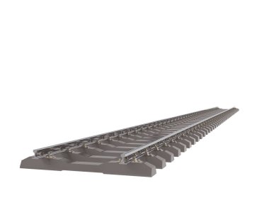 Demiryolu beyaz arka planda izole edilmiş. 3d görüntüleme - illüstrasyon 