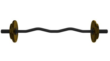 Dumbbell beyaz arkaplanda izole edildi