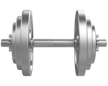 Dumbbell beyaz arkaplanda izole edildi
