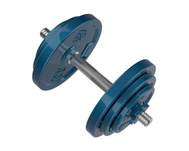 Dumbbell beyaz arkaplanda izole edildi