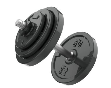 Dumbbell beyaz arkaplanda izole edildi