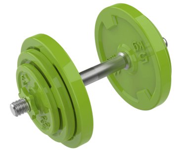Dumbbell beyaz arkaplanda izole edildi