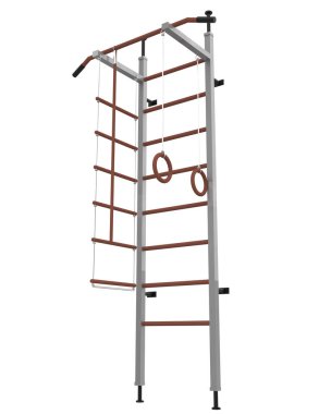 Spor malzemeleri gri arka planda izole edilmiş. 3d görüntüleme - illüstrasyon