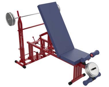 Spor malzemeleri gri arka planda izole edilmiş. 3d görüntüleme - illüstrasyon