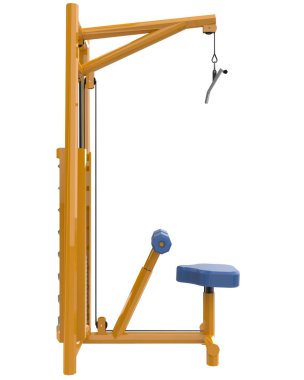 Spor malzemeleri gri arka planda izole edilmiş. 3d görüntüleme - illüstrasyon