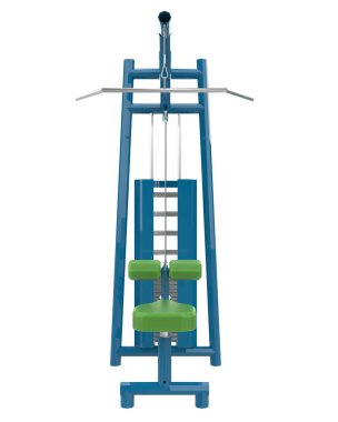 Spor malzemeleri gri arka planda izole edilmiş. 3d görüntüleme - illüstrasyon