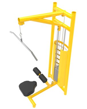 Spor malzemeleri gri arka planda izole edilmiş. 3d görüntüleme - illüstrasyon