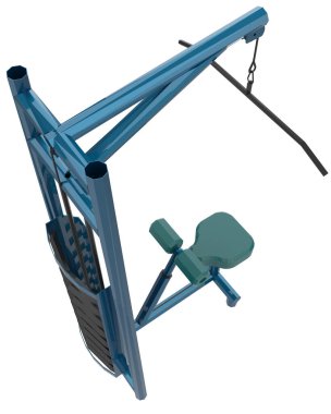 Spor malzemeleri gri arka planda izole edilmiş. 3d görüntüleme - illüstrasyon