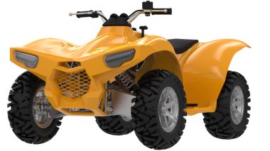 ATV beyaz arka planda izole edildi. 3d görüntüleme - illüstrasyon