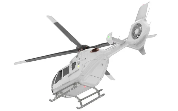 Helicóptero Moderno Aislado Sobre Fondo Blanco — Foto de Stock