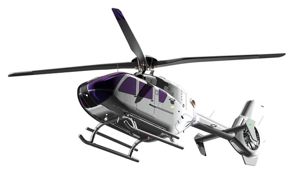 Moderne Helikopter Isolert Hvit Bakgrunn – stockfoto