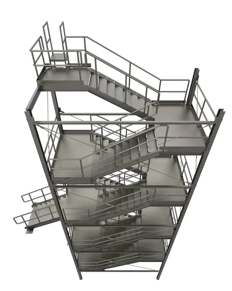 Escaliers Isolés Sur Fond Illustration — Photo